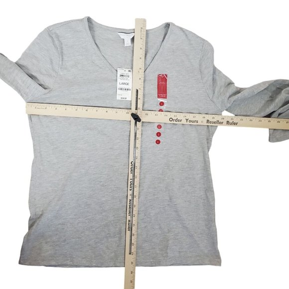 NEW Charter Club Womens Flannel Mix It Pajama Set Sz L Holiday Cat Kitty V-neck - Picture 16 of 16